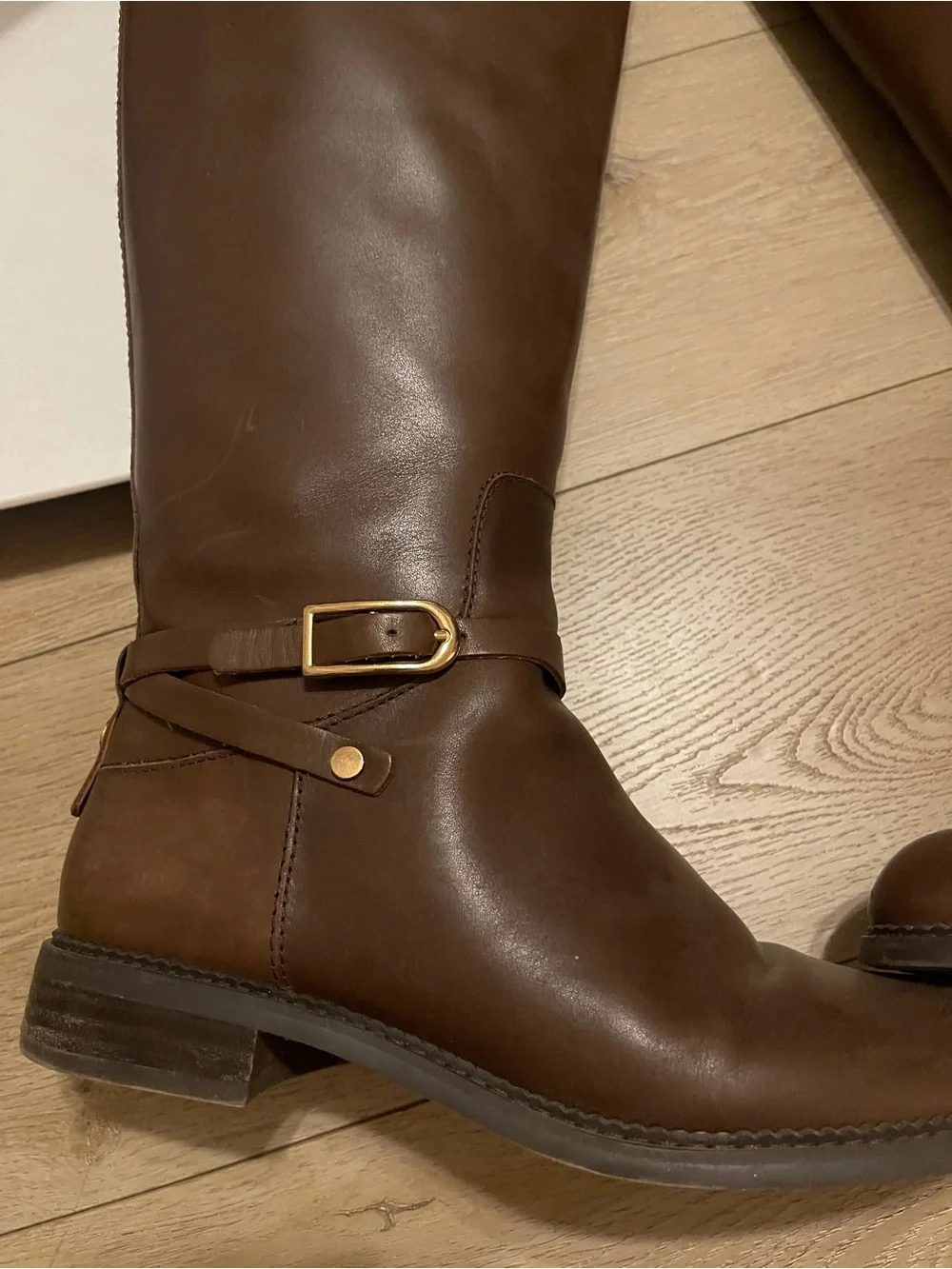 Franco Sarto Tall Over-the-Knee Boots in Dark Brown Leather